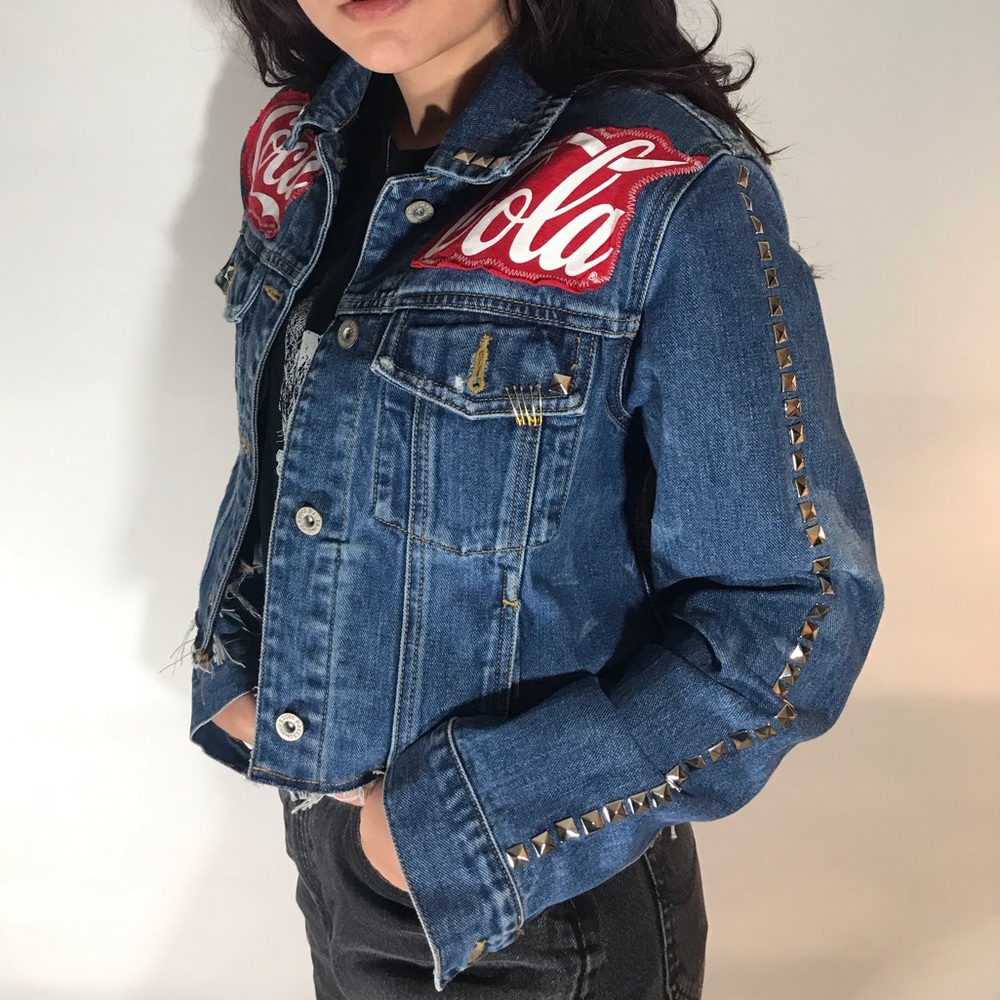 Custom rework denim jacket